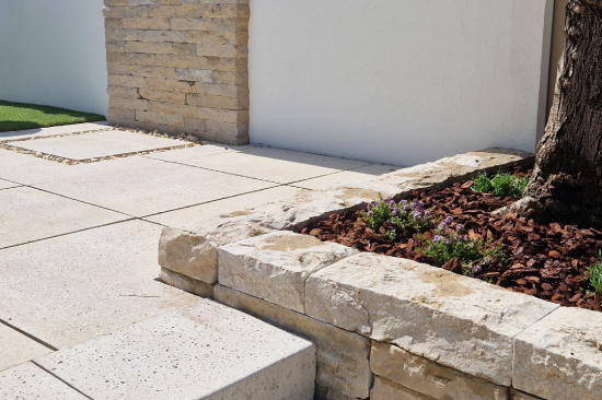  Gartengestaltung Mauer und Steine Schellevis creme